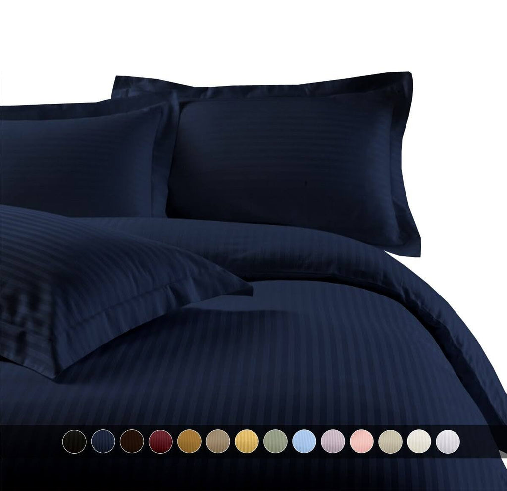 King 100% Cotton Striped Duvet Cover Set T20523