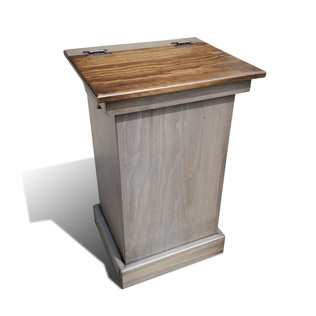 Cherry Wooden Lift Top Trash Can Cabinet T302955