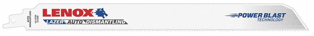 9 in Reciprocating Saw Blade, Ferrous Metals, 12/16 Teeth per inch, Pk 25 B286