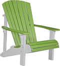 Lime Green on White Recycled Plastic Adirondack Chair R190