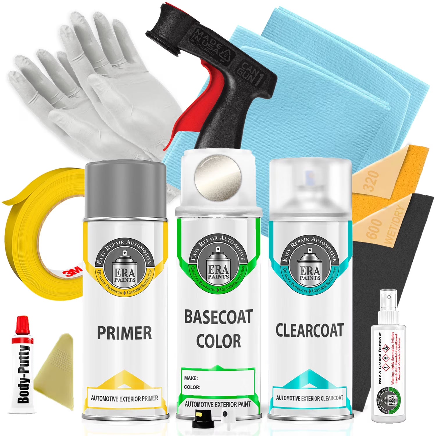 Naples Gold Metallic Automotive Touch Up Paint Spray Pro Kit V634