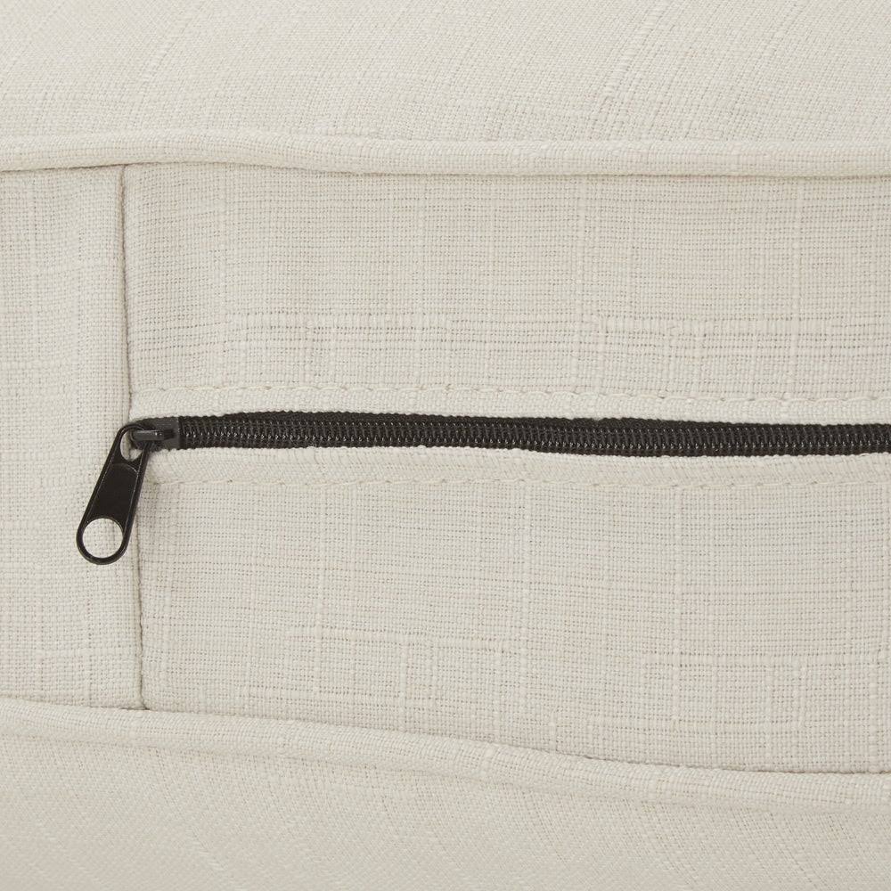 Ivory Fabric Sofa with Nailhead Trim H673