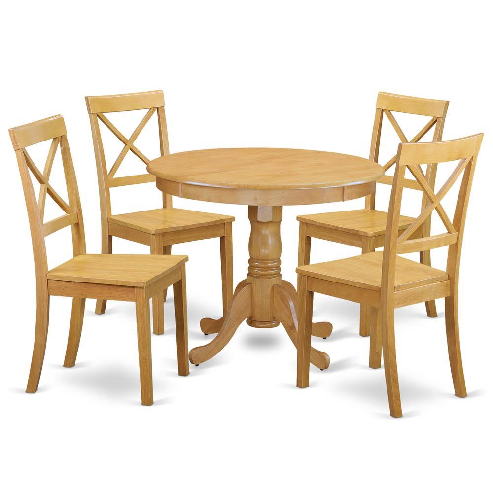 Antique Oak 5-Piece Dining Set F55346