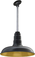 Matte Black Steel Dome Flush Mount Pendant Light B867403