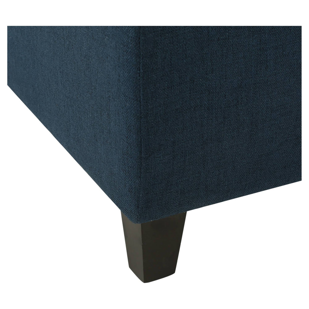 Dark Blue Fabric Storage Ottoman U98840