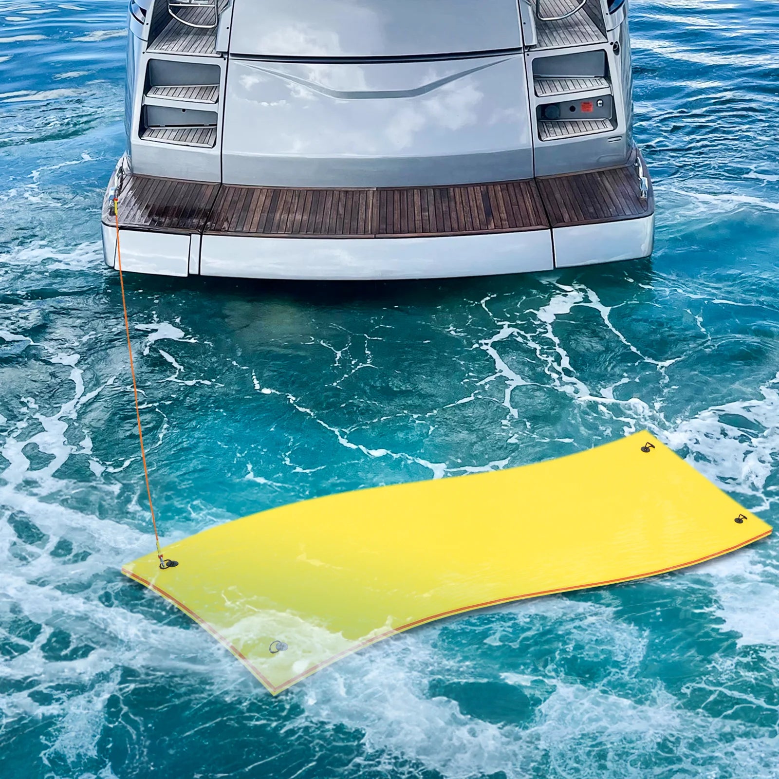 18x6FT 3-Layer Tear-Resistant XPE Foam Water Floating Pad, Yellow M225753