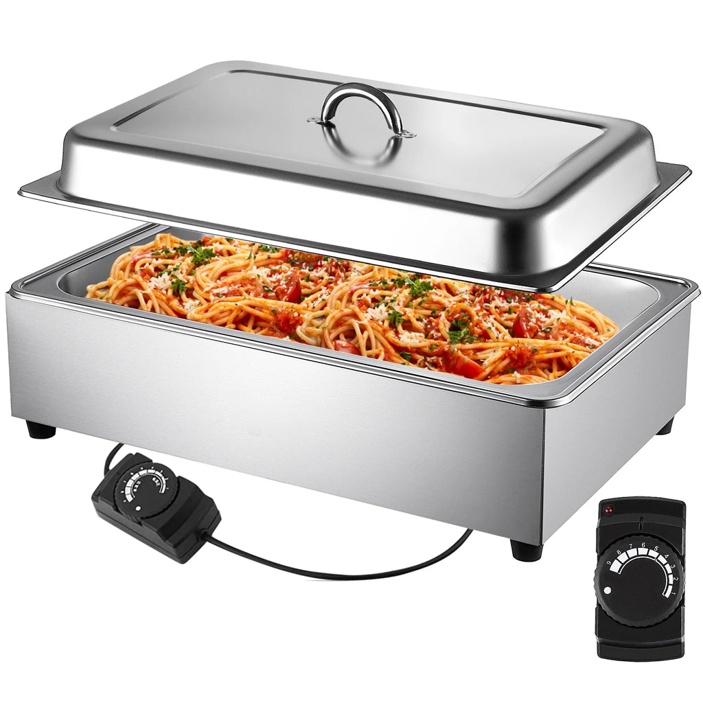 9.5 Quart Electric Stainless Steel Food Warmer with Lid P848