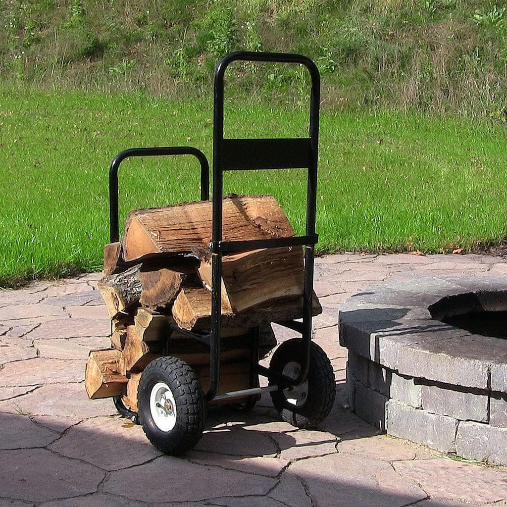 Firewood Log Cart Carrier with Heavy Duty Waterproof Cover Q1200