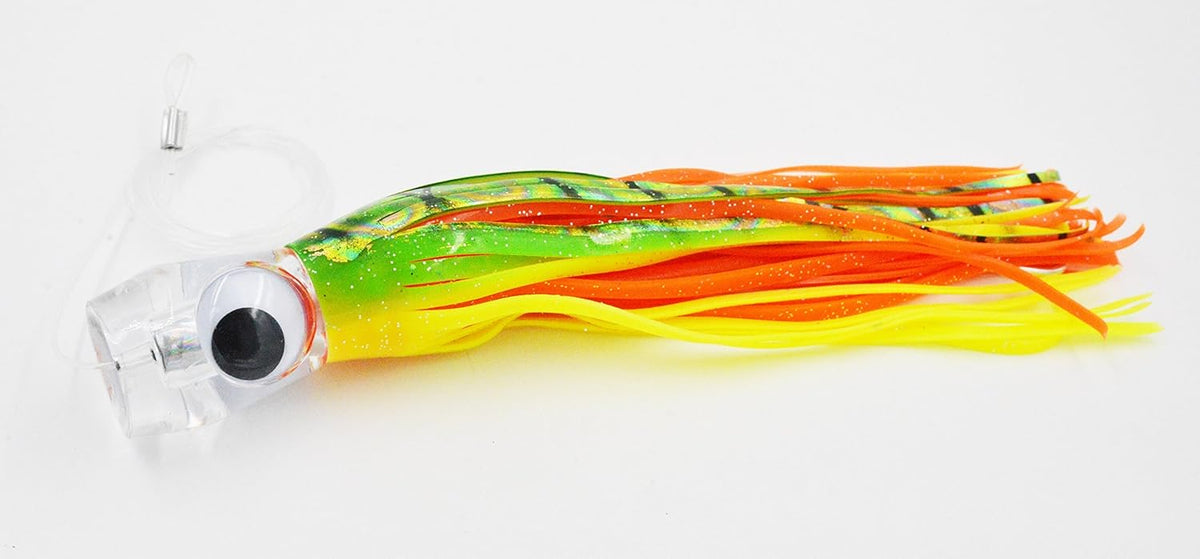 Fishing Lure Set of 6 Saltwater Skirted Lures with Black Bag W434941