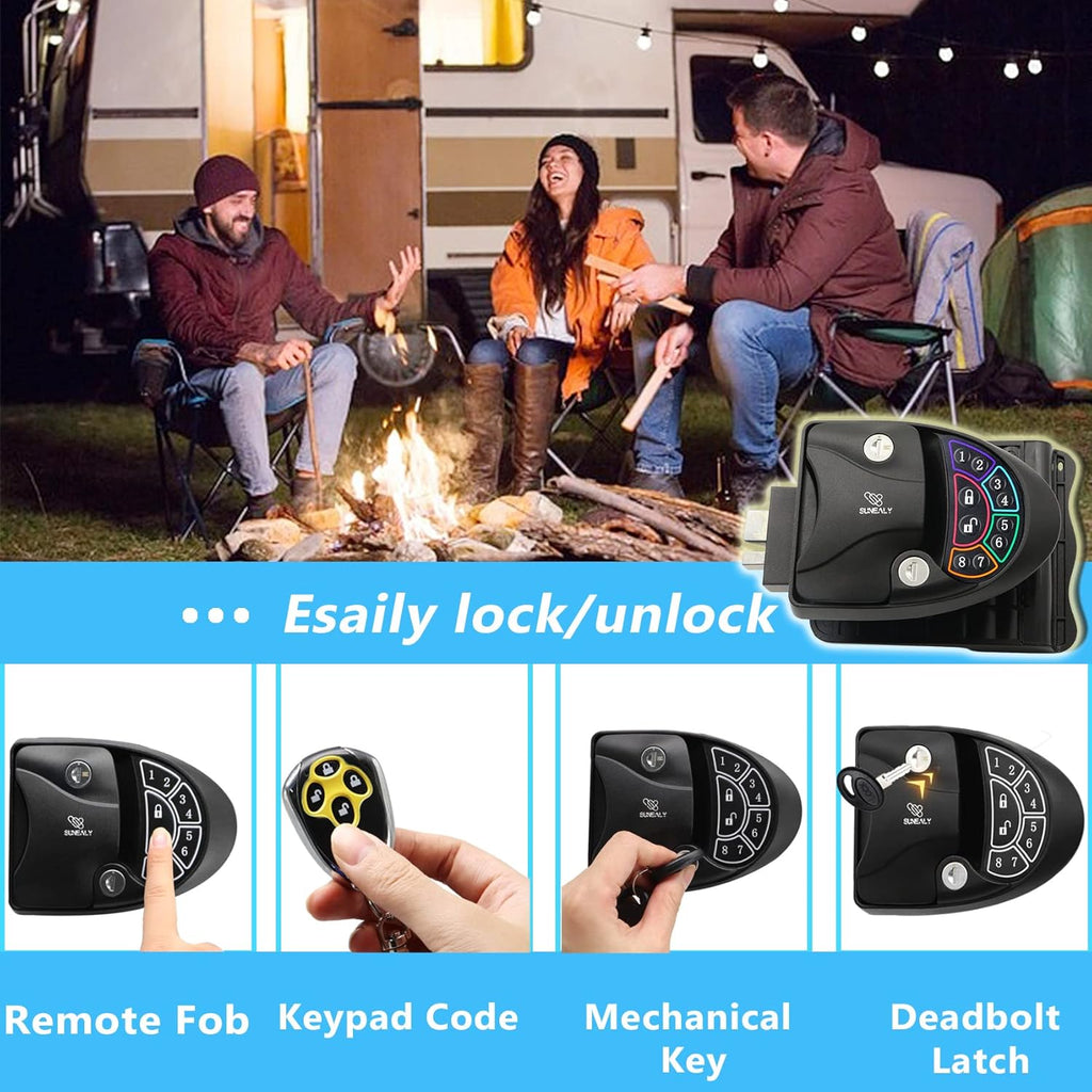 RV Keyless Entry Door Lock with Backlit Keypad T824