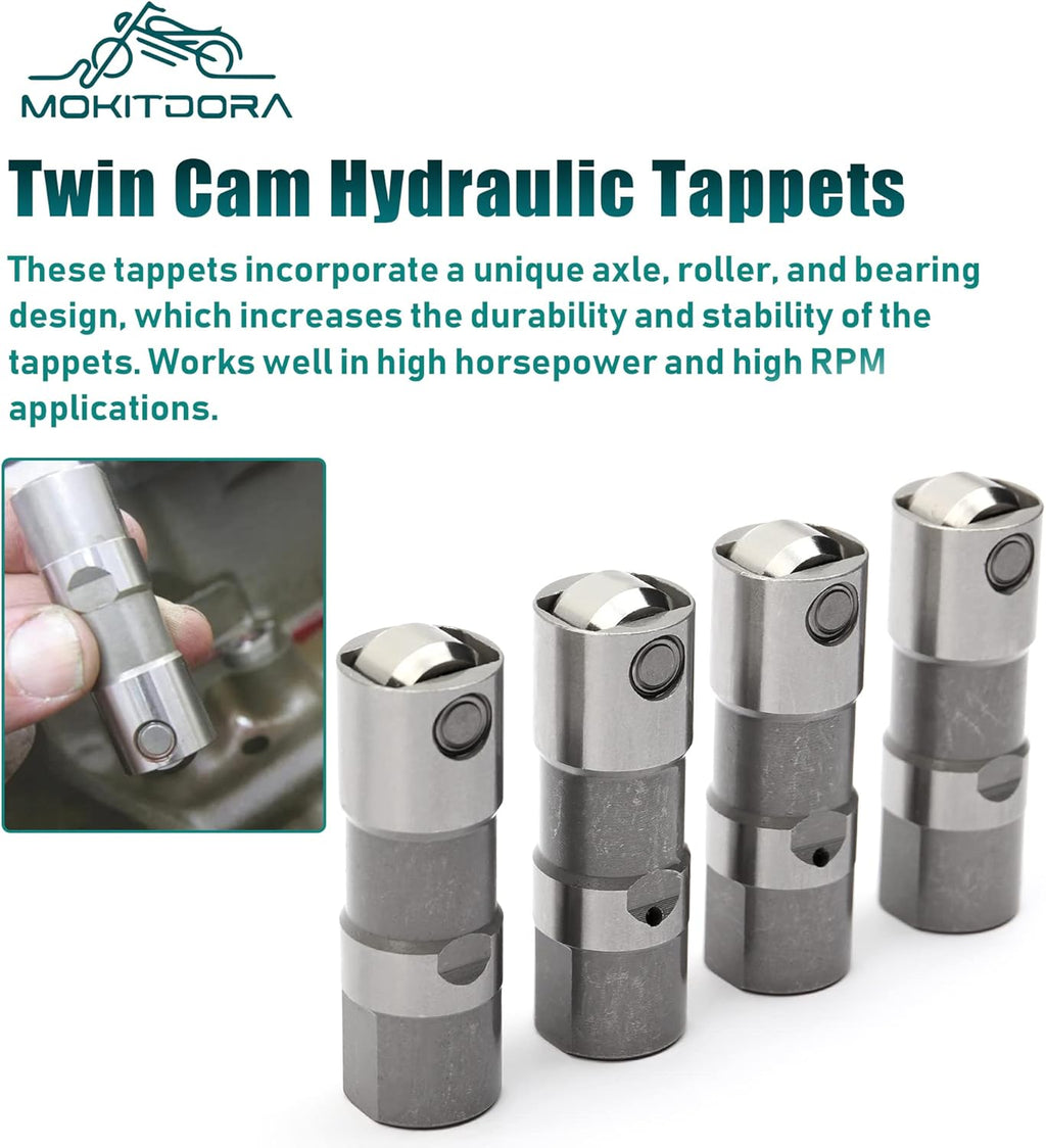 Set of 4 Hydraulic Roller Lifters for Big Twin 1999-2016 V95233