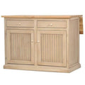 Poplar Kitchen Island with Flip-Up Oak Top, Gray B7608