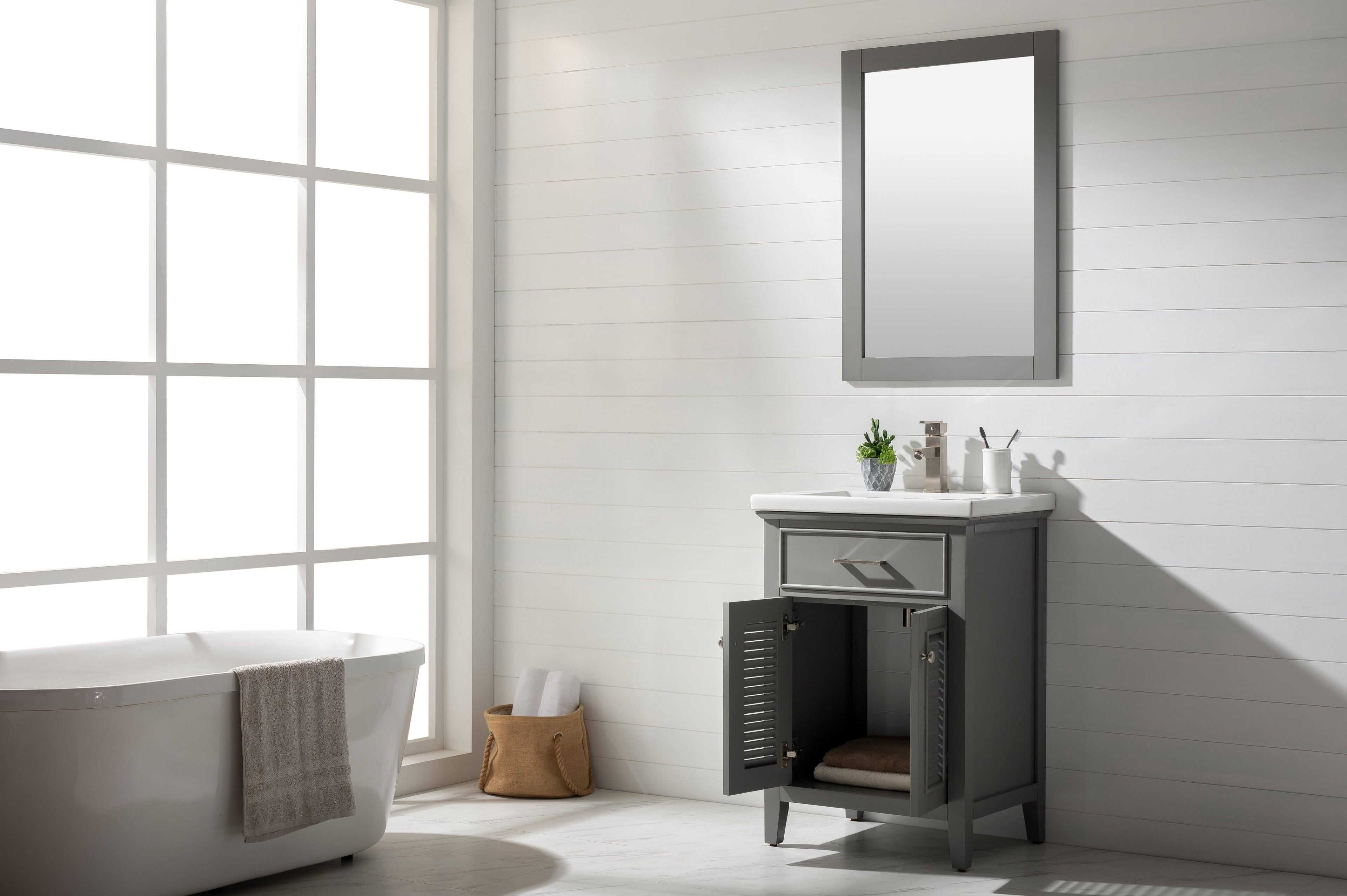 Gray Single Sink Vanity Q411954