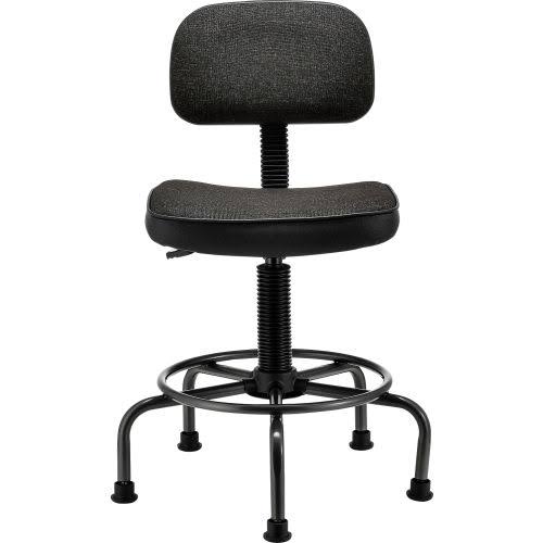 Fabric Desk Stool Black F371