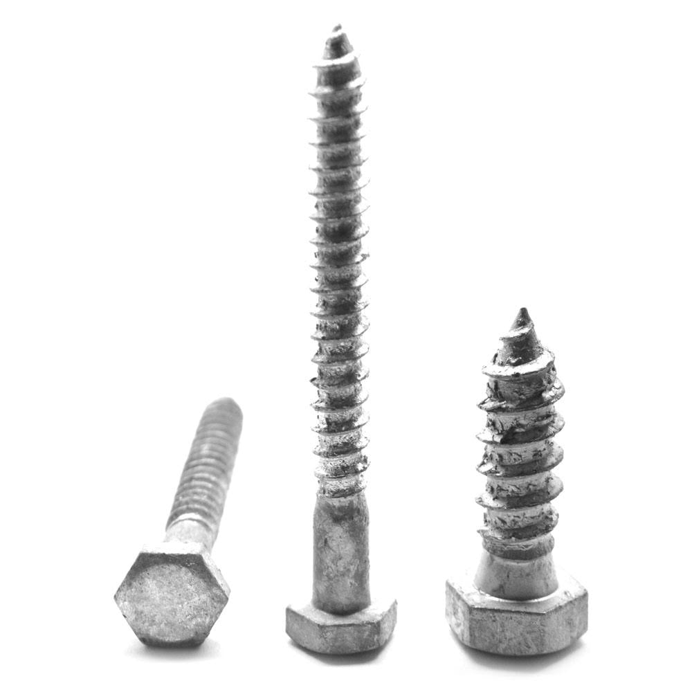 1/2x22-6 x 5 1/2x22 Hex Lag Screw Low Carbon Steel Hot Dip Galvanized Pk 50 R4230
