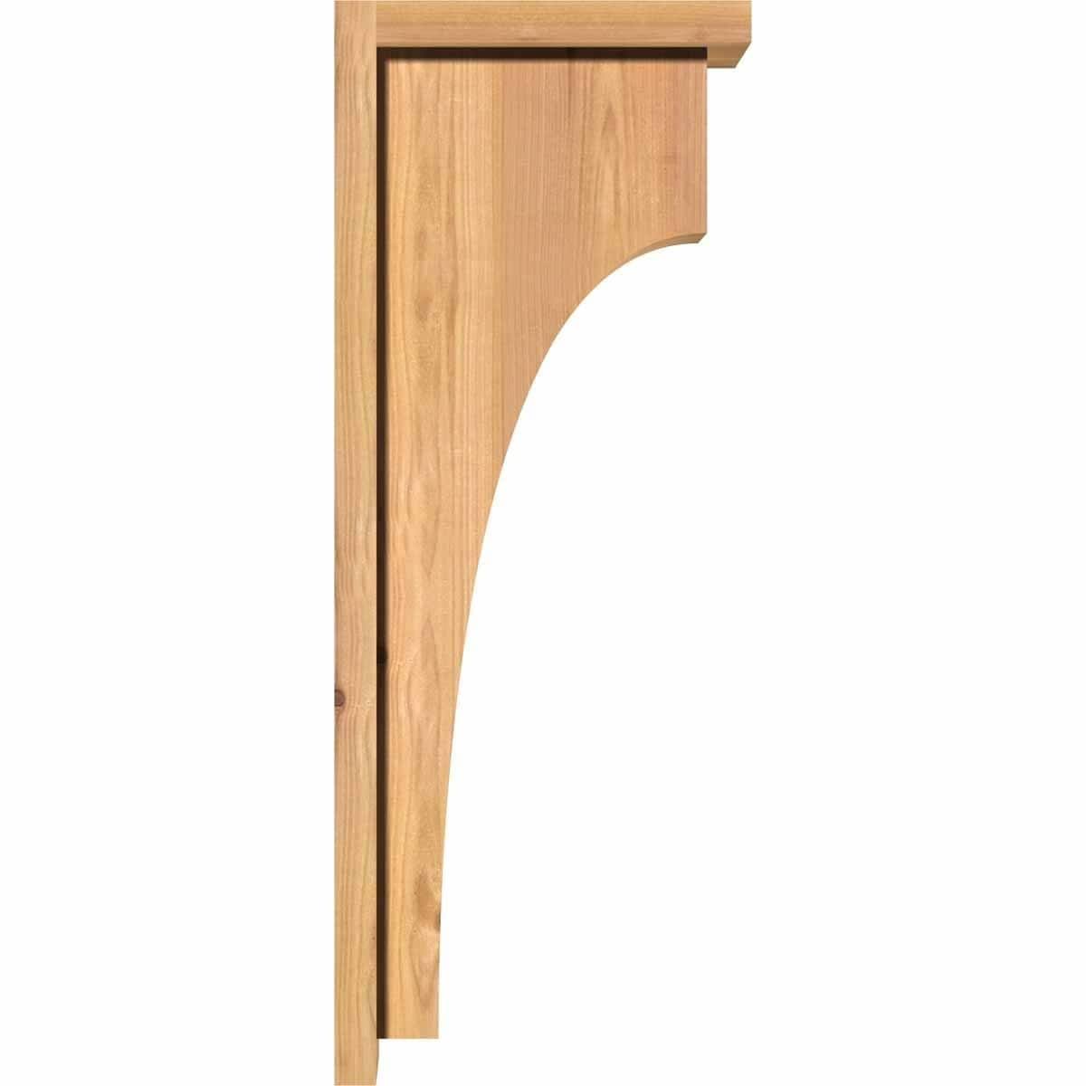 7 1/2x22W x 10x22D x 14x22H Western Red Cedar Corbel with Backplate J90355