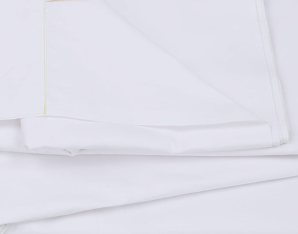 24 Queen Flat Sheets Bright White Percale Hotel Linen F87863