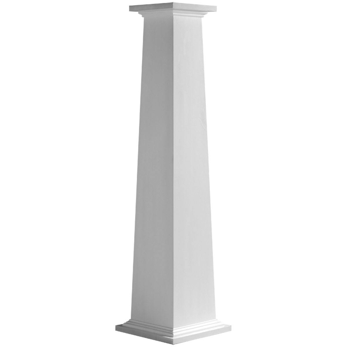 16 inchw x 96 inchh Square Tapered Smooth Column with Standard Capital & Base U954