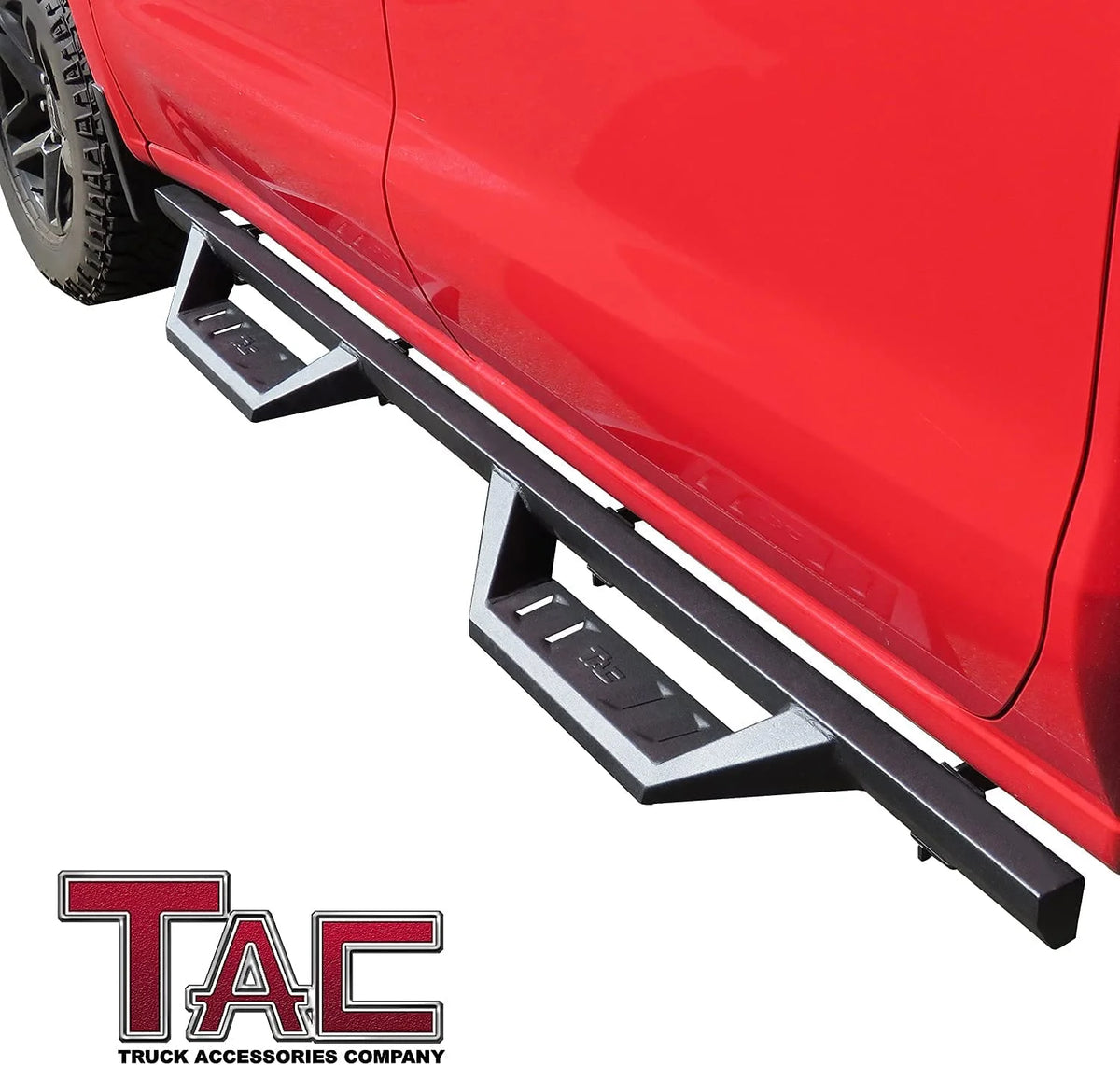 Black 4" Drop Side Steps Nerf Bars for Crew Cab Truck (2pcs) S424338
