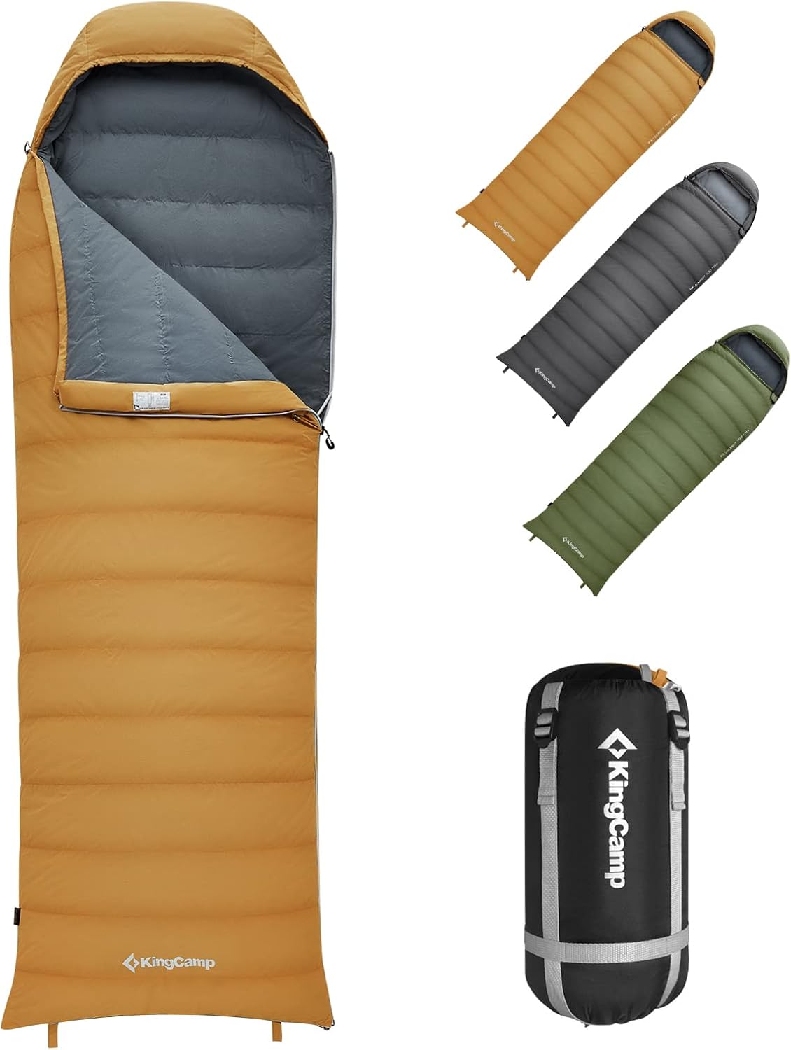 Down Sleeping Bag 650 Fill Power Ultralight Compact 0 Degree with Compression Sack X976017