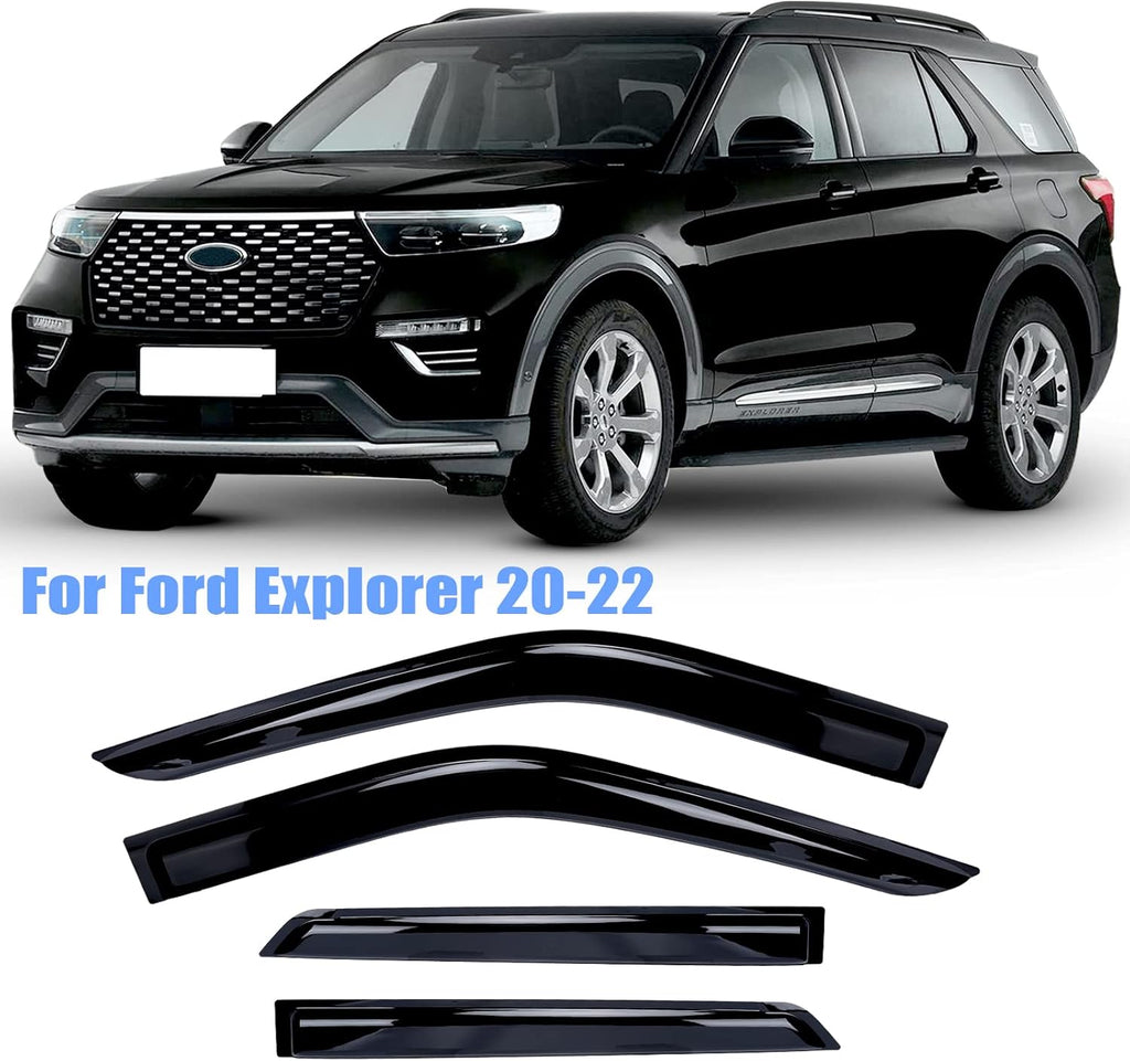 Side Window Visor Deflectors Rain Guards Pack of 4 V9067