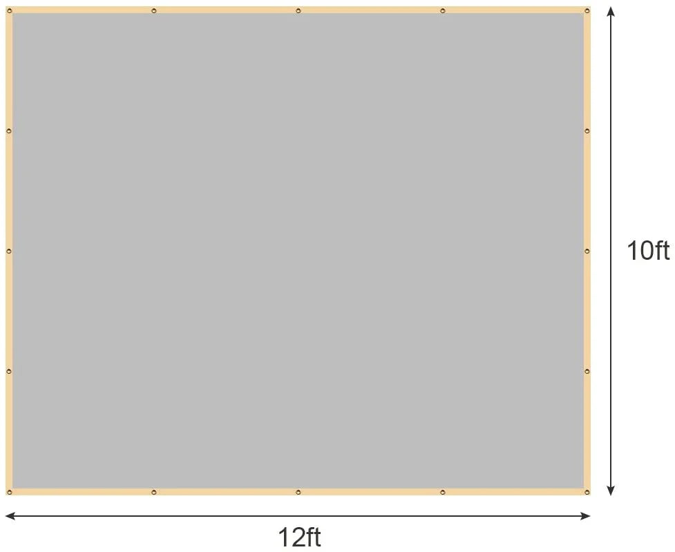 Grey RV Awning Privacy Screen Shade Panel Kit 10 x 12ft U732792