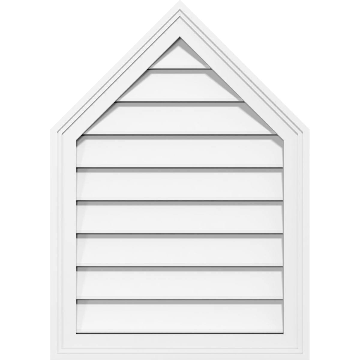 Peaked Top Surface Mount PVC Gable Vent X84511