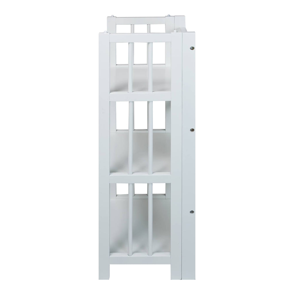 White 3-Shelf Folding Bookcase B4465