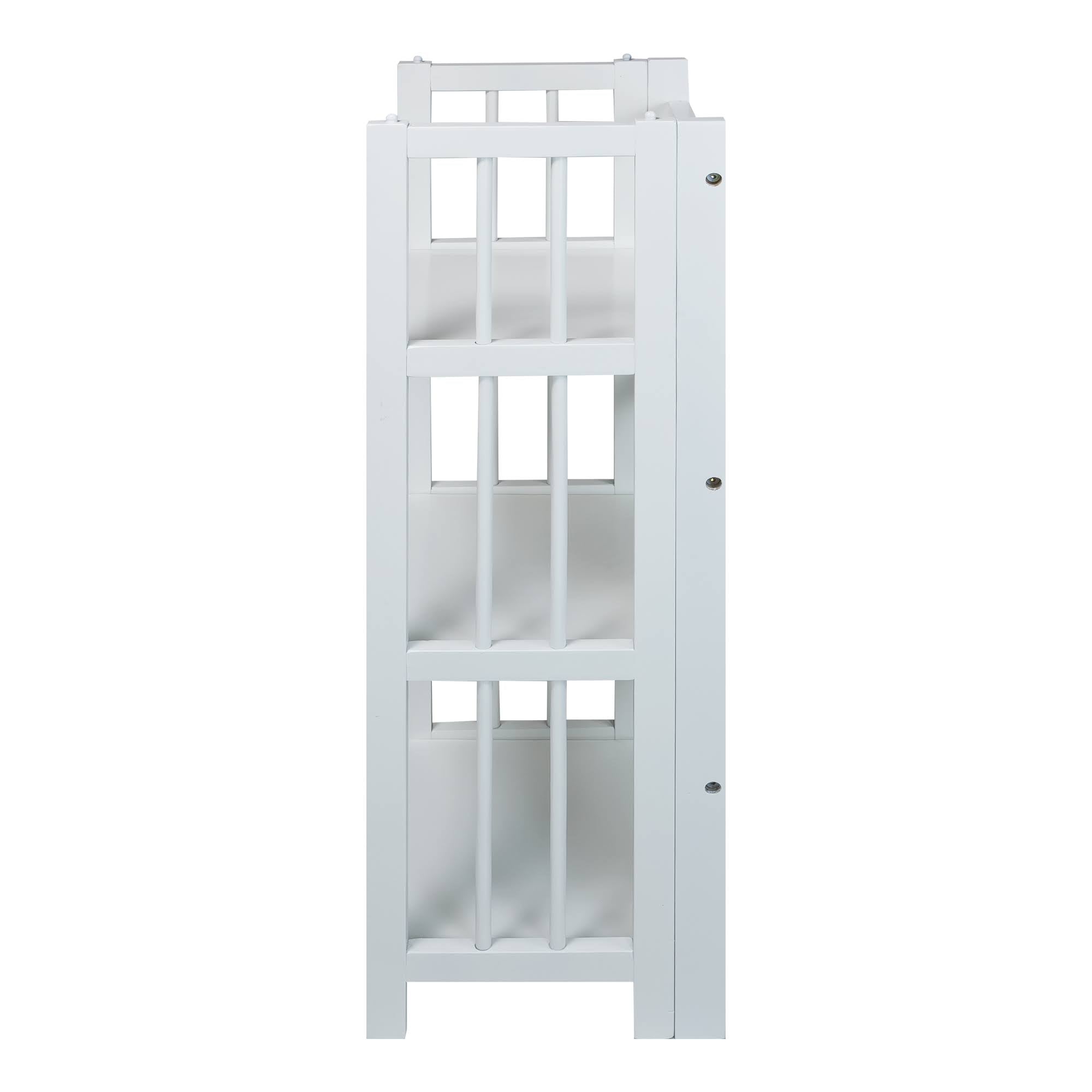 White 3-Shelf Folding Bookcase B4465