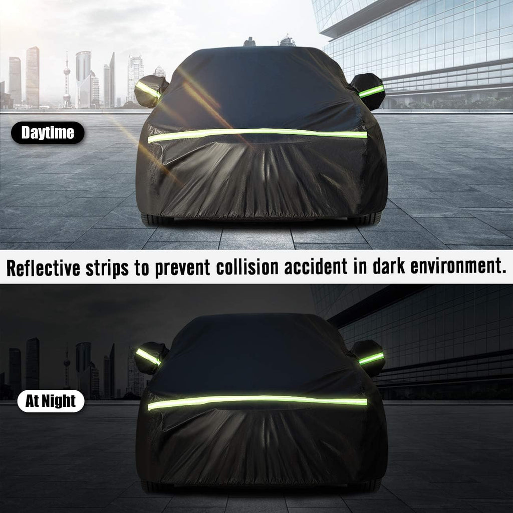 Hatchback Car Cover 5 Layers Universal Fit 157 to 171 inch Pack of 2 F3378