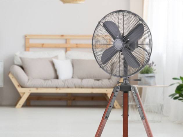 Black Oscillating Floor Fan I2320
