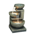 3 Bowl Fountain with 2 Warm White LEDs L1533
