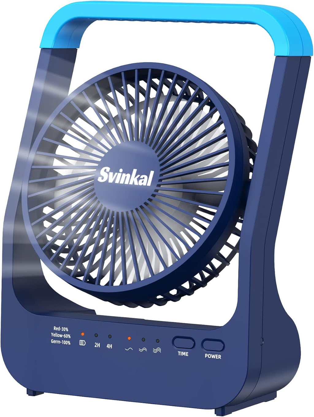 USB Desk Fan with 20000mAh Rechargeable Battery, 200 Hours, 3 Speed, 360° Rotation A62525