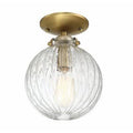 Natural Brass Semi Flush Mount Light Fixture P778