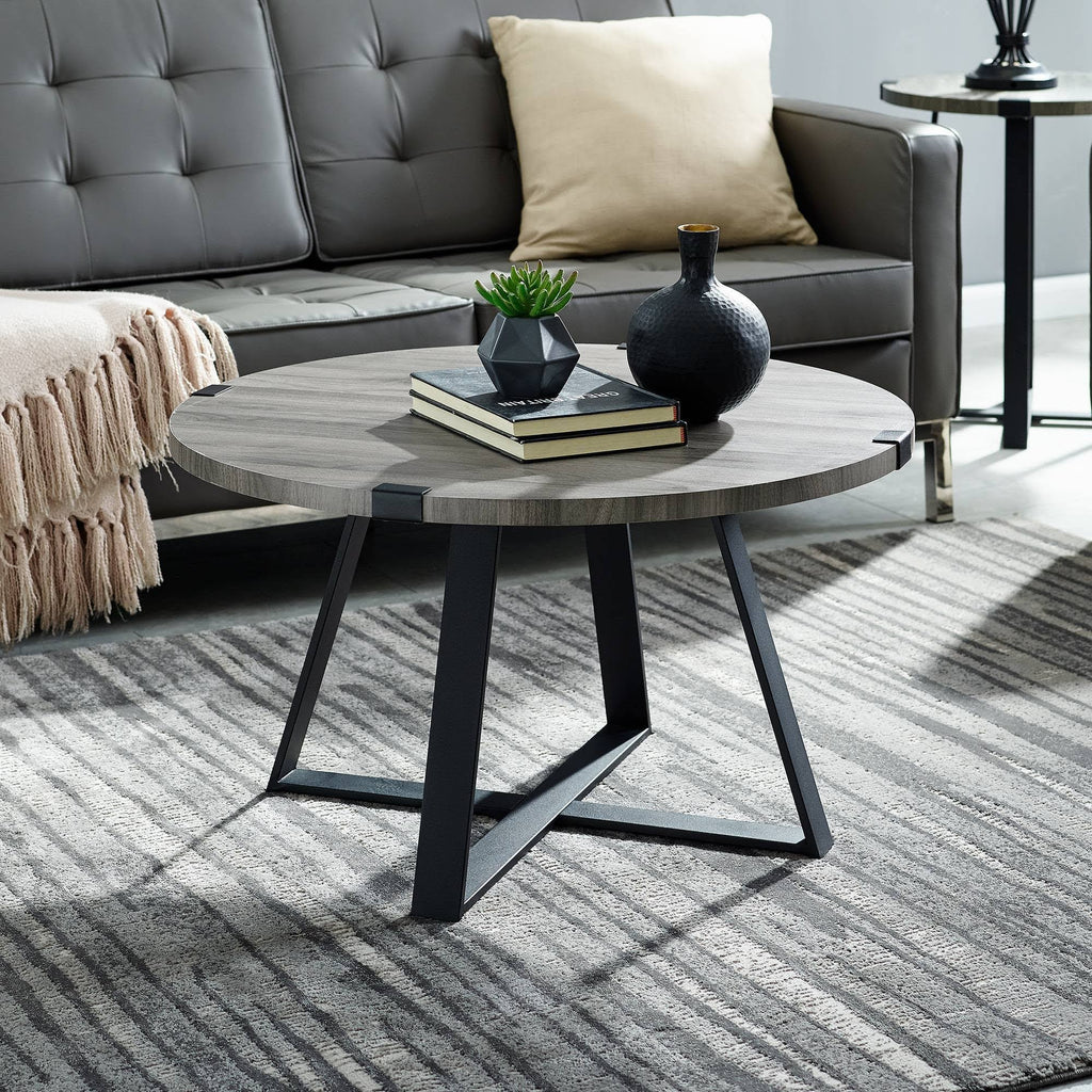 Slate Gray Round Coffee Table P26699