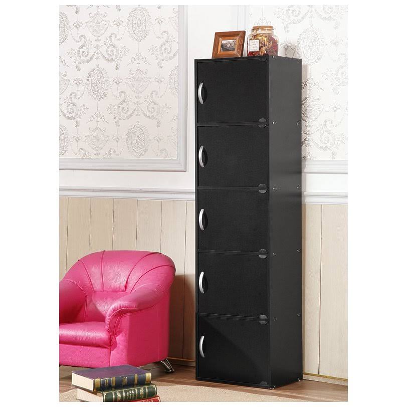 5 Door Black Cabinet V76378
