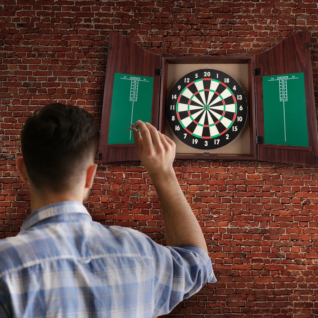 Steel-Tip Dart Board Cabinet Set F2079