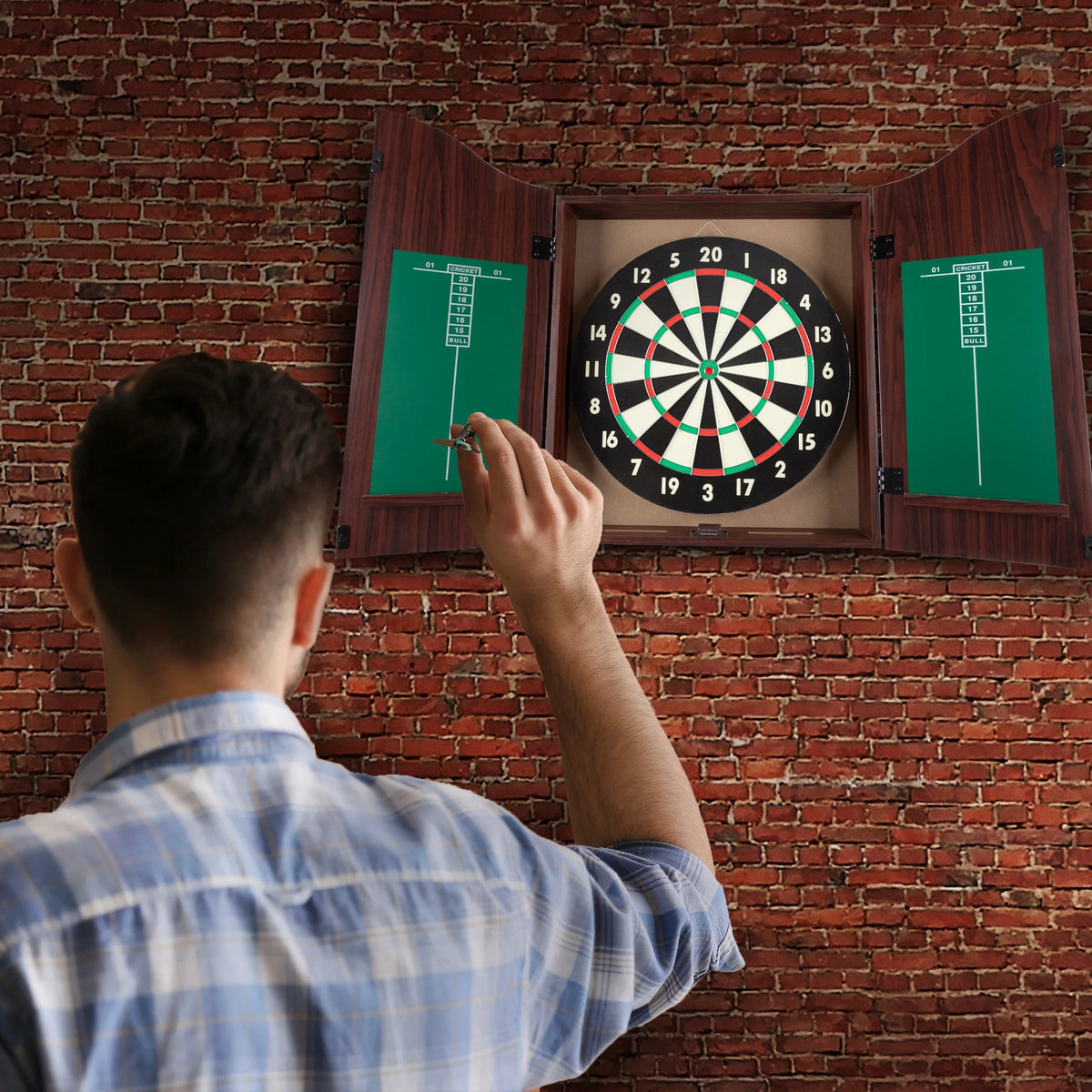 Steel-Tip Dart Board Cabinet Set F2079