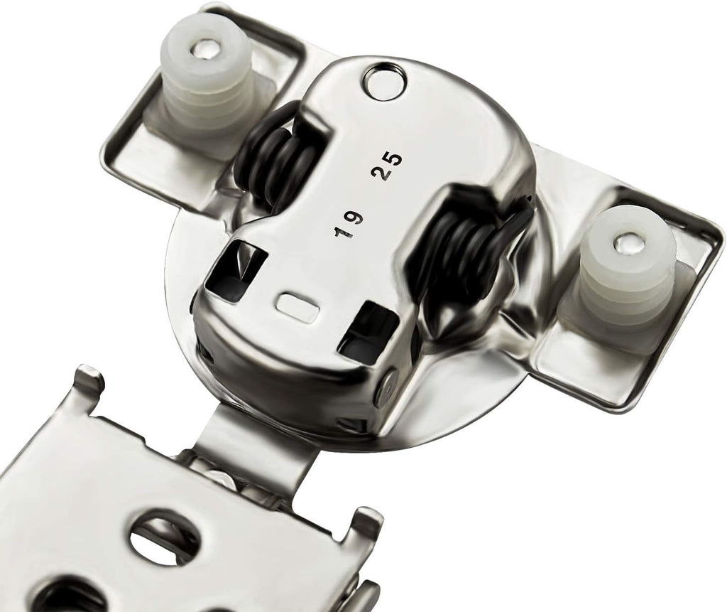 12 Pack 6 Pairs 1/2 inch Overlay Soft Close Satin Nickel Stainless Steel Concealed Hinges D45421