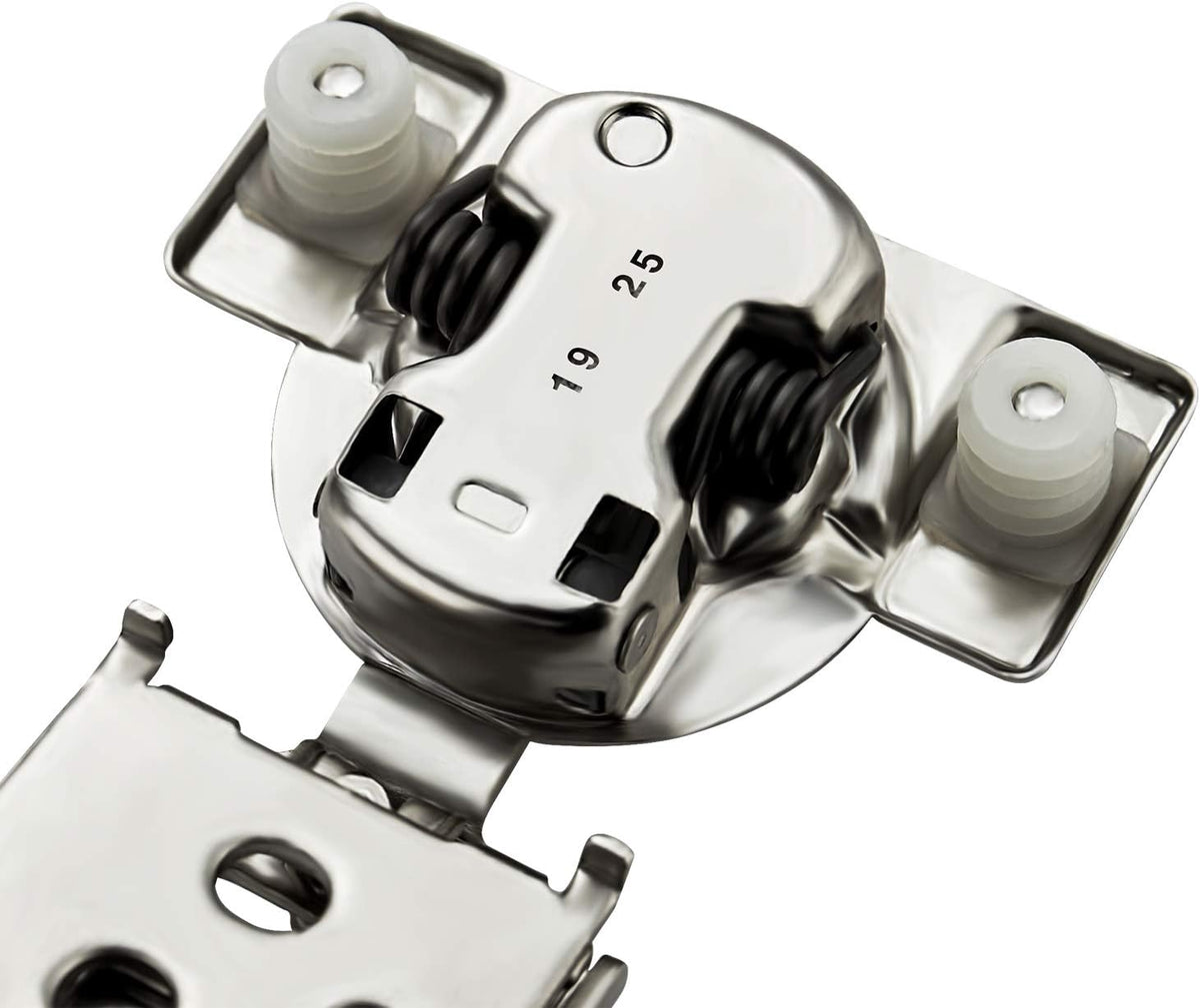 12 Pack 6 Pairs 1/2 inch Overlay Soft Close Satin Nickel Stainless Steel Concealed Hinges D45421