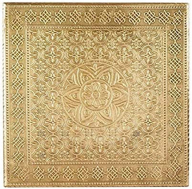Brass and Wooden Indian Chowki Low Stool V209