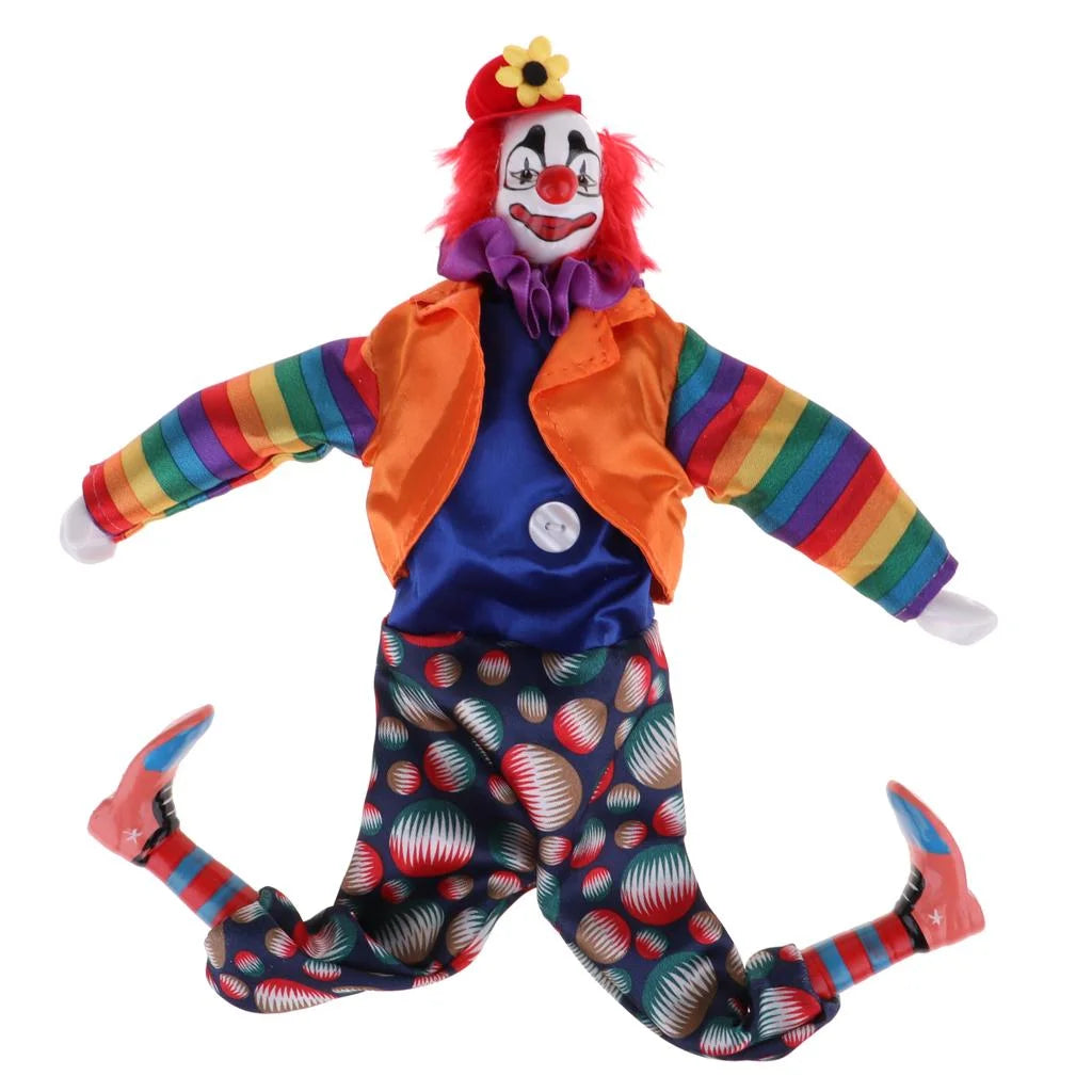 Vintage Porcelain Clown Doll Collectible Y337