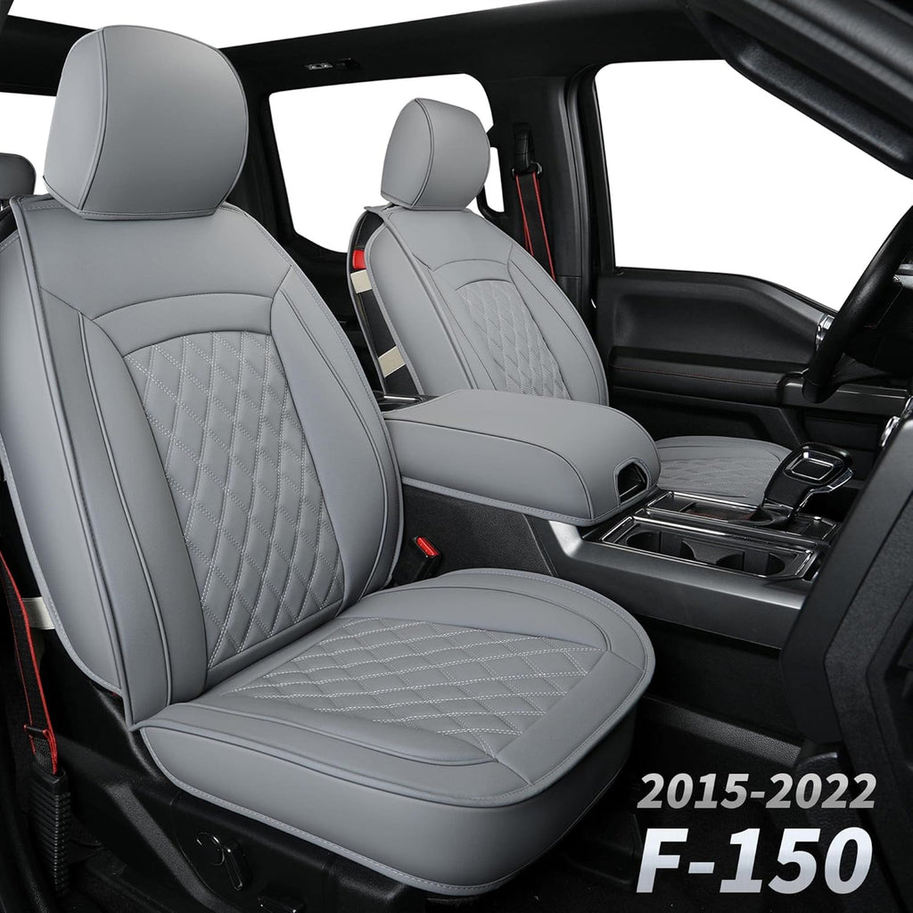 Black & Red Waterproof Faux Leather Seat Covers Full Set V31013