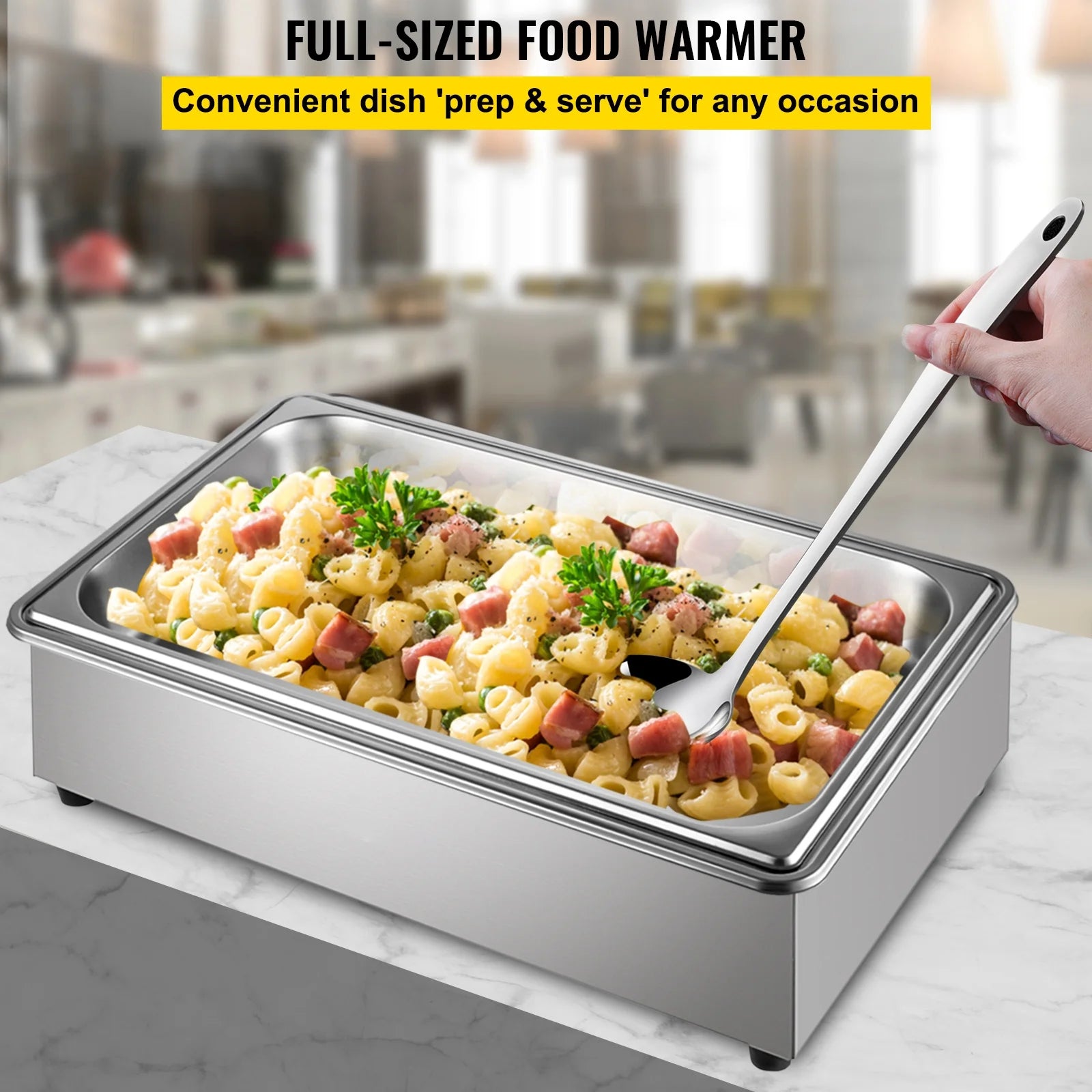9.5 Quart Electric Stainless Steel Food Warmer with Lid P848
