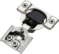 12 Pack 6 Pairs 1/2 inch Overlay Soft Close Satin Nickel Stainless Steel Concealed Hinges D45421