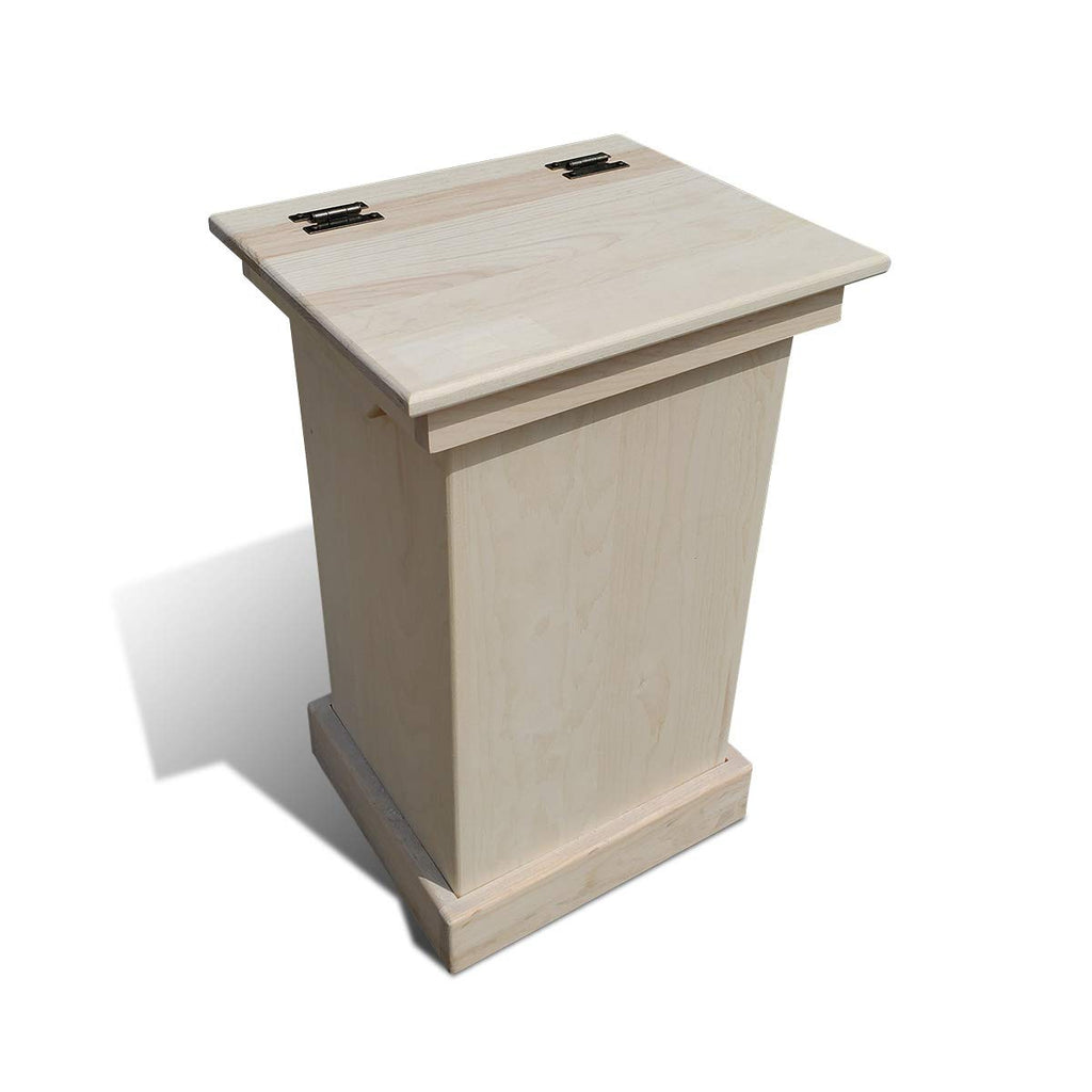 Cherry Wooden Lift Top Trash Can Cabinet T302955