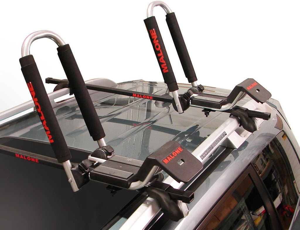 Folding J-Style Universal Car Rack Kayak Carrier with Bow and Stern Lines C379577