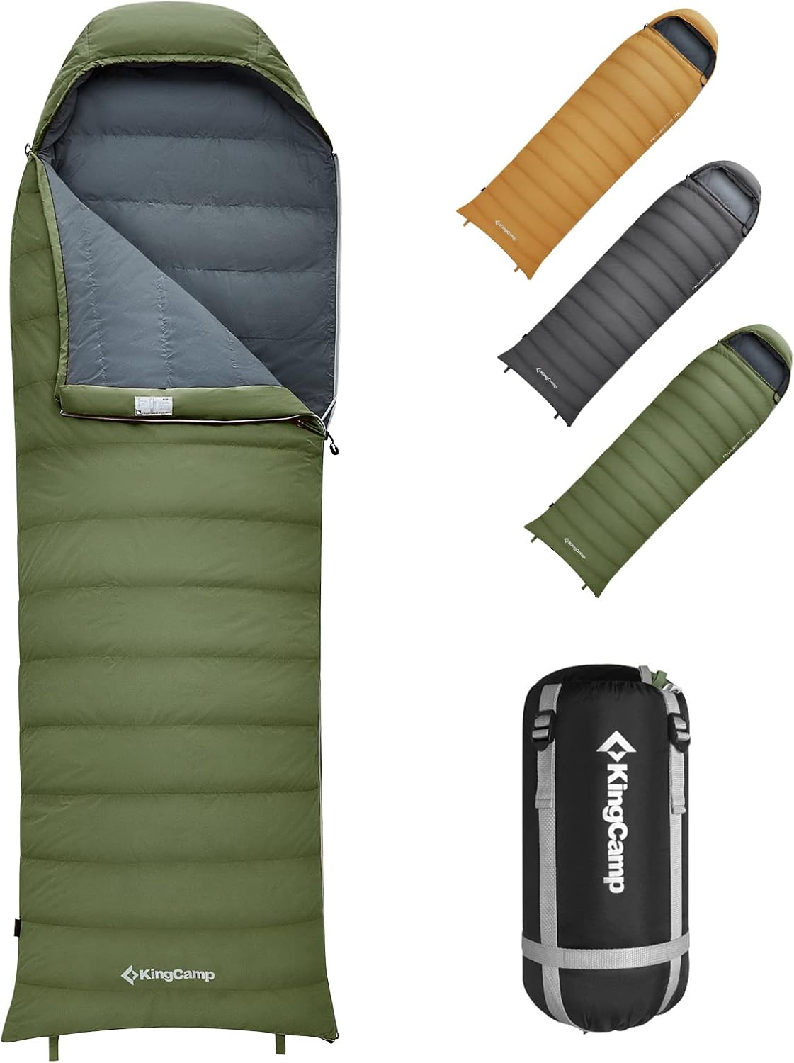 Down Sleeping Bag 650 Fill Power Ultralight Compact 0 Degree with Compression Sack X976017