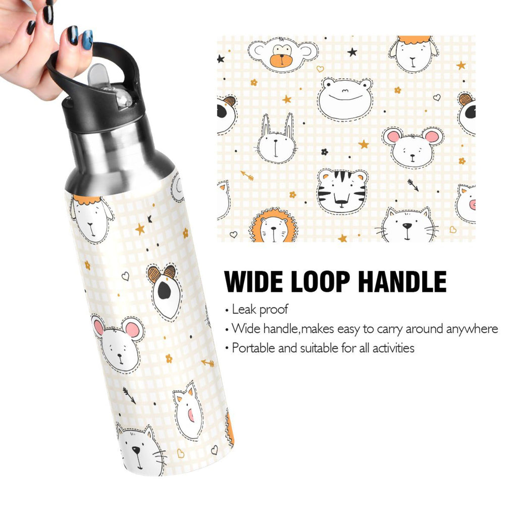 Stainless Steel Insulated Water Bottle with Straw Lid W328181