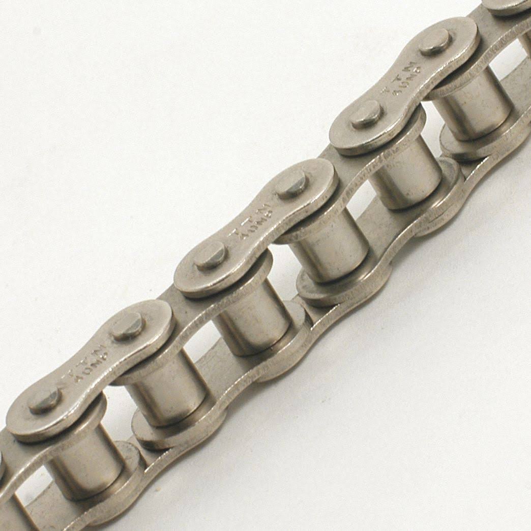 Nickel Plated Steel Roller Chain, 60 Size, 100ft Y53372